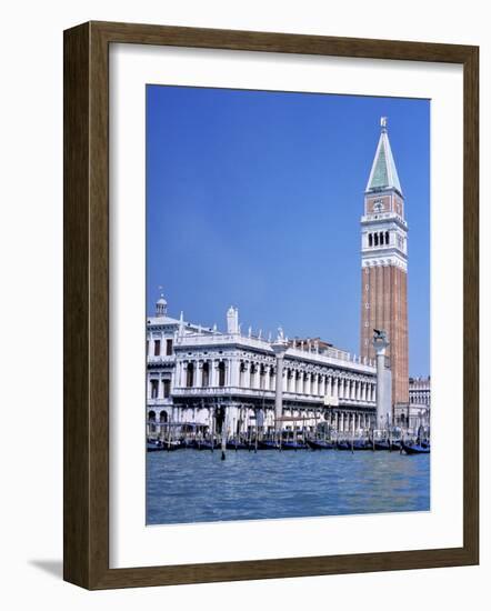 Doges Palace and the Campanile, St. Marks Square, Venice, Unesco World Heritage Site, Veneto, Italy-Guy Thouvenin-Framed Photographic Print