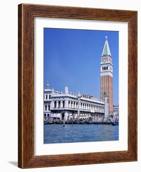 Doges Palace and the Campanile, St. Marks Square, Venice, Unesco World Heritage Site, Veneto, Italy-Guy Thouvenin-Framed Photographic Print