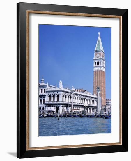 Doges Palace and the Campanile, St. Marks Square, Venice, Unesco World Heritage Site, Veneto, Italy-Guy Thouvenin-Framed Photographic Print