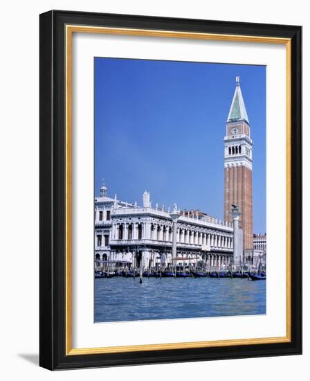 Doges Palace and the Campanile, St. Marks Square, Venice, Unesco World Heritage Site, Veneto, Italy-Guy Thouvenin-Framed Photographic Print