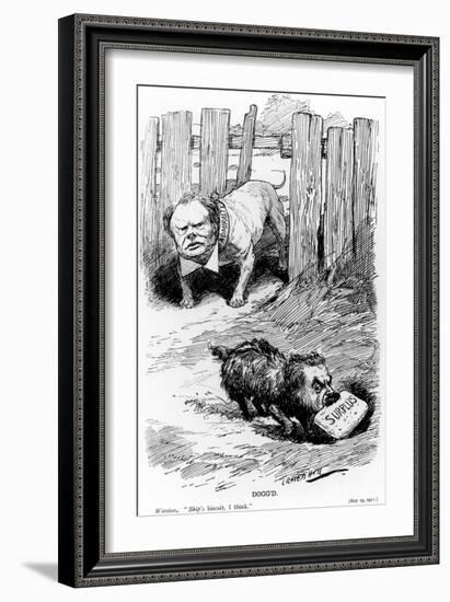 Dogg'D Taken from Punch Magazine, 1912-Leonard Raven-hill-Framed Giclee Print