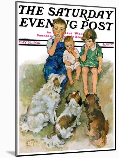 "Doggie Beggars," Saturday Evening Post Cover, May 31, 1930-Ellen Pyle-Mounted Giclee Print