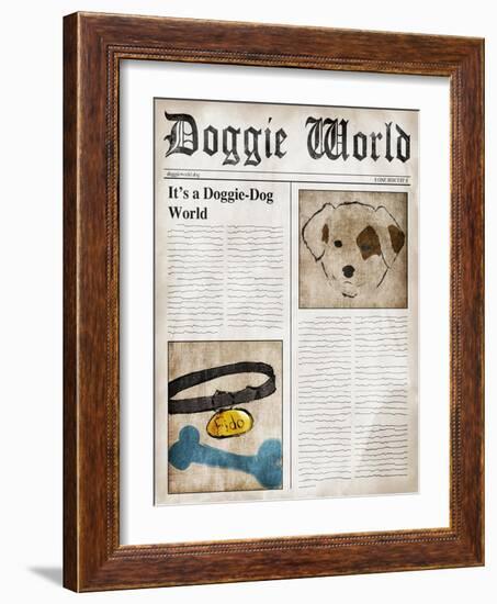 Doggie World-null-Framed Art Print