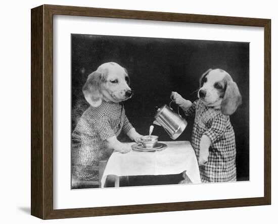 Doggy Coffee Break-null-Framed Photographic Print