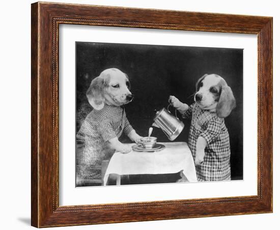 Doggy Coffee Break-null-Framed Photographic Print