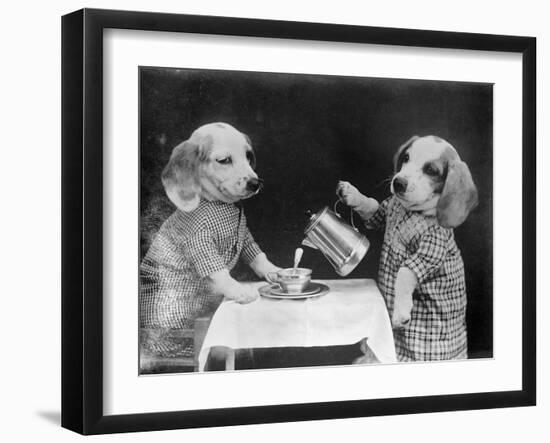 Doggy Coffee Break-null-Framed Photographic Print