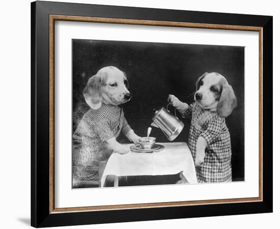 Doggy Coffee Break-null-Framed Photographic Print