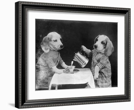 Doggy Coffee Break-null-Framed Photographic Print