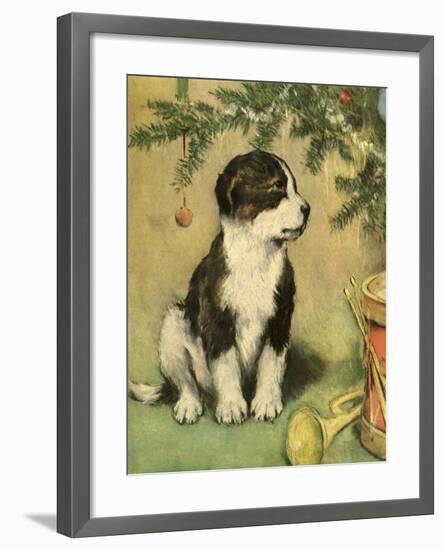 Doggy-Vintage Apple Collection-Framed Giclee Print