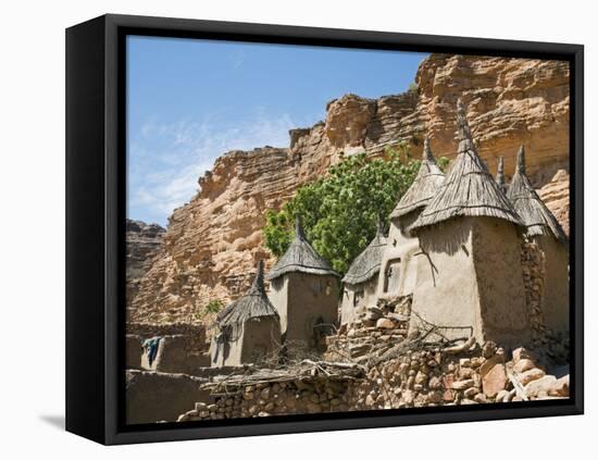 Dogon Country, Tereli, Granaries at Tereli - a Typical Dogon Village at the Base of the Bandiagara -Nigel Pavitt-Framed Premier Image Canvas