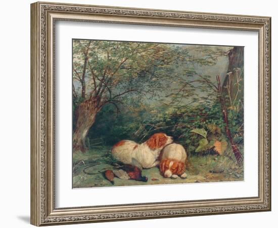 Dogs and Pheasant, 1840-Richard Ansdell-Framed Giclee Print