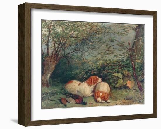 Dogs and Pheasant, 1840-Richard Ansdell-Framed Giclee Print