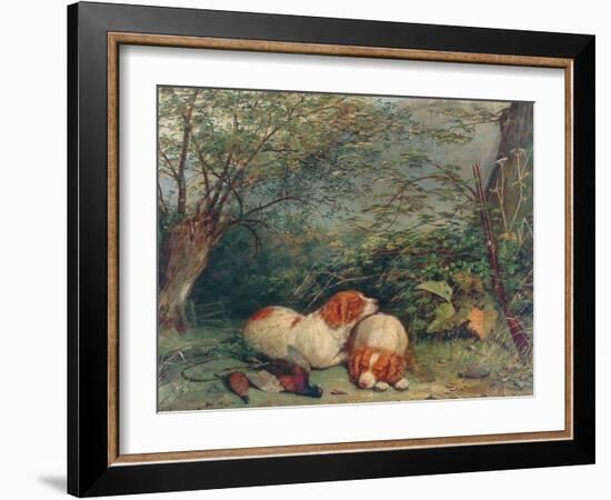 Dogs and Pheasant, 1840-Richard Ansdell-Framed Giclee Print