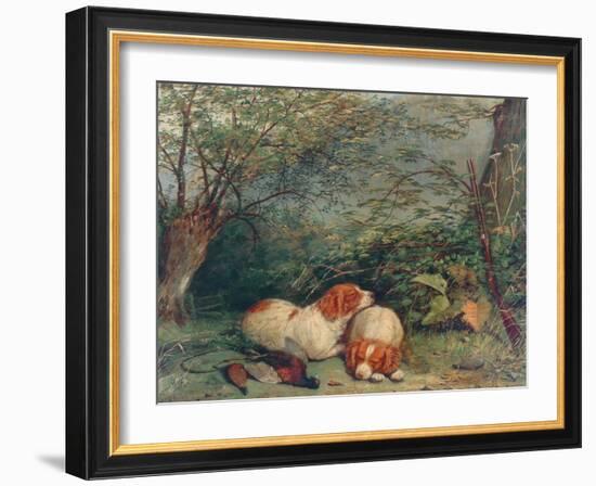 Dogs and Pheasant, 1840-Richard Ansdell-Framed Giclee Print