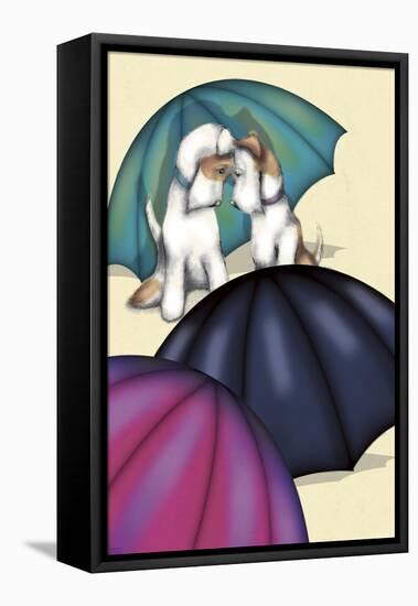 Dogs and Umbrellas-FS Studio-Framed Premier Image Canvas