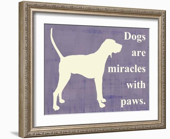 Dogs are Miracles with Paws-Vision Studio-Framed Art Print