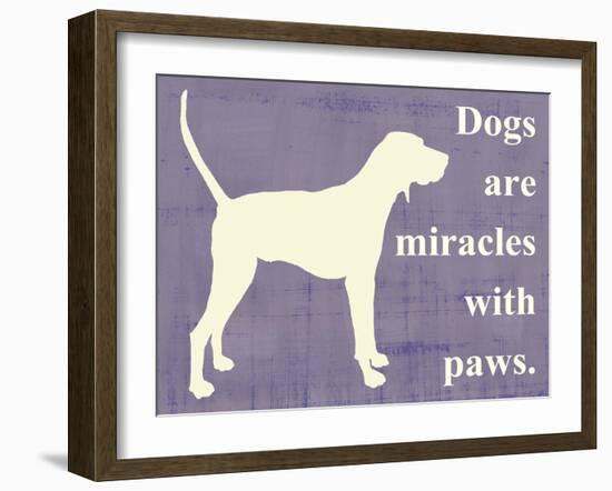 Dogs are Miracles with Paws-Vision Studio-Framed Art Print