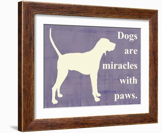 Dogs are Miracles with Paws-Vision Studio-Framed Art Print