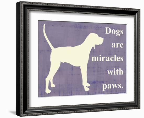 Dogs are Miracles with Paws-Vision Studio-Framed Art Print