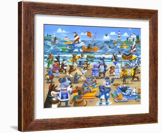 Dogs Beach-Peter Adderley-Framed Art Print