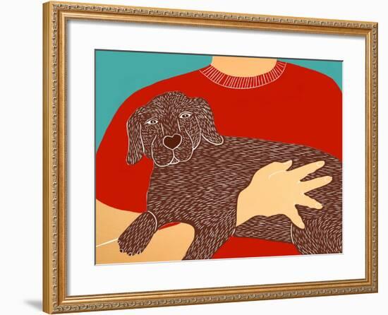 Dogs Can Heal A Broken Heart Choc-Stephen Huneck-Framed Giclee Print