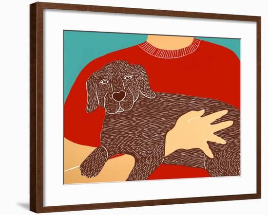 Dogs Can Heal A Broken Heart Choc-Stephen Huneck-Framed Giclee Print