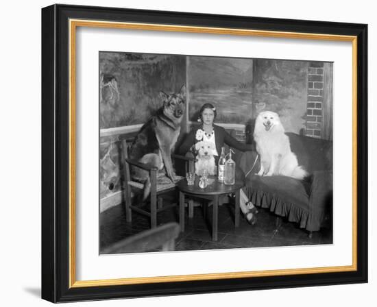 Dogs Club Cocktail Bar-null-Framed Photographic Print