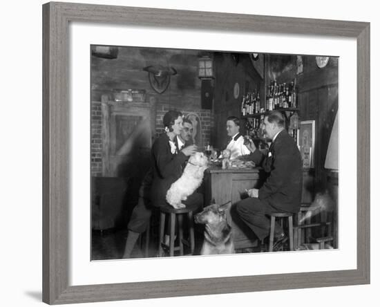 Dogs Club Cocktail Bar-null-Framed Photographic Print