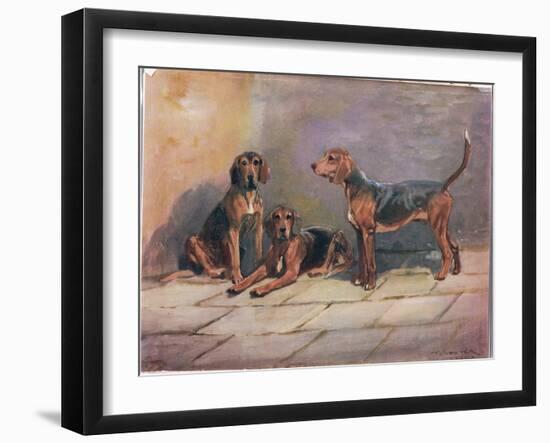 Dogs, Illustration from 'Hounds'-Thomas Ivester Lloyd-Framed Giclee Print