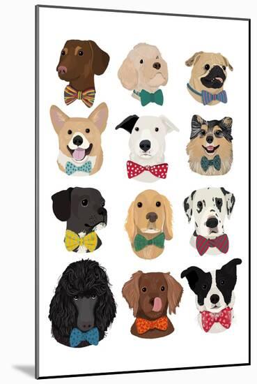 Dogs in Bow Ties-Hanna Melin-Mounted Art Print