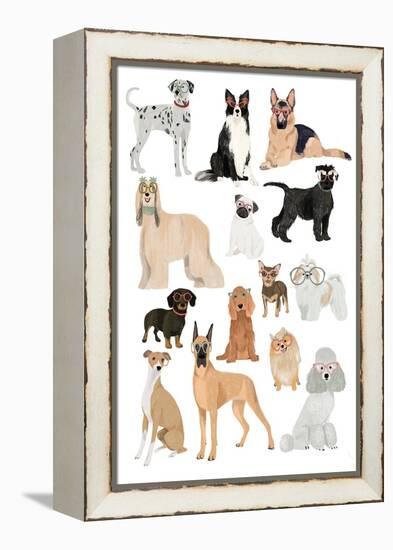 Dogs in Glasses Print-Hanna Melin-Framed Premier Image Canvas