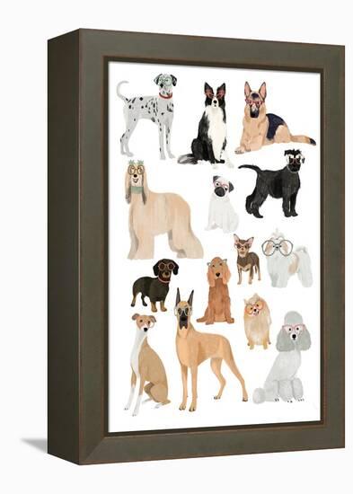 Dogs in Glasses Print-Hanna Melin-Framed Premier Image Canvas
