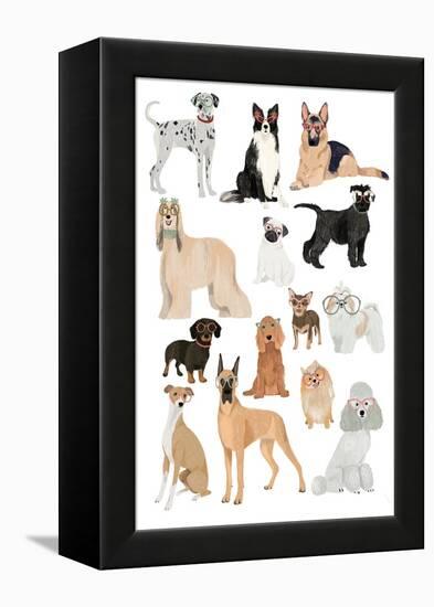 Dogs in Glasses Print-Hanna Melin-Framed Premier Image Canvas