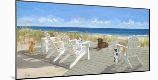 Dogs on a Deck-Carol Saxe-Mounted Art Print