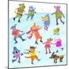 Dogs On Ice-Kerstin Stock-Mounted Art Print