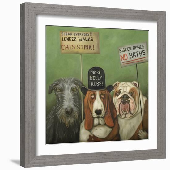 Dogs on Strike-Leah Saulnier-Framed Giclee Print