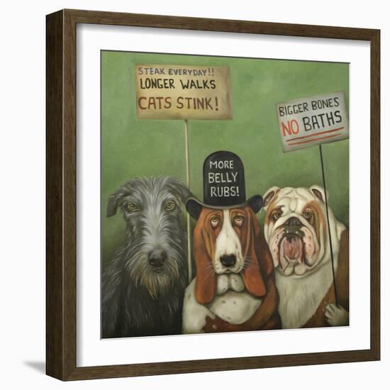 Dogs on Strike-Leah Saulnier-Framed Giclee Print