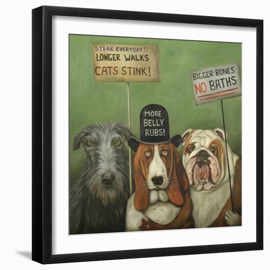 Dogs on Strike-Leah Saulnier-Framed Giclee Print