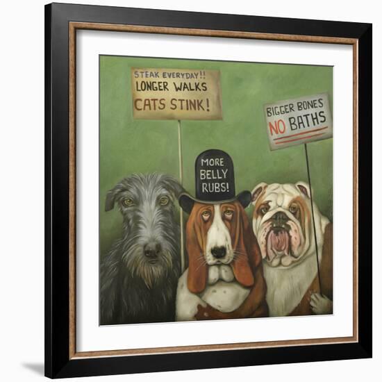 Dogs on Strike-Leah Saulnier-Framed Giclee Print