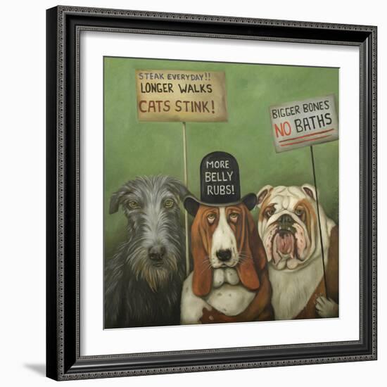 Dogs on Strike-Leah Saulnier-Framed Giclee Print