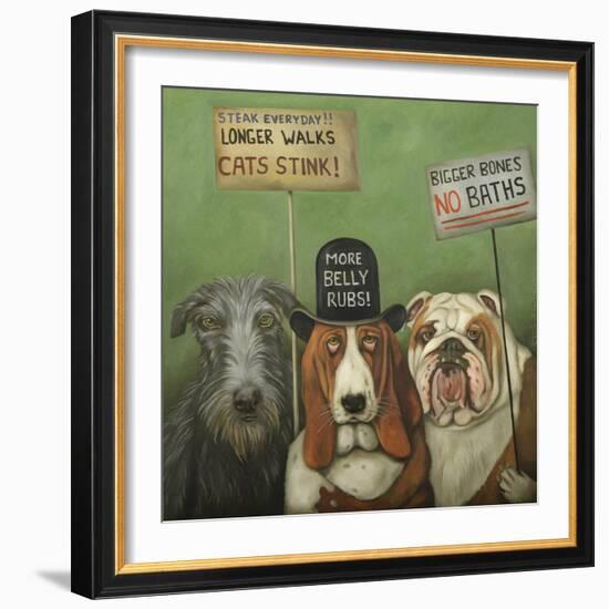 Dogs on Strike-Leah Saulnier-Framed Giclee Print