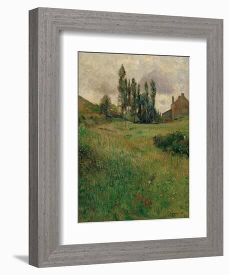 Dogs Running in a Meadow, 1888-Paul Gauguin-Framed Premium Giclee Print