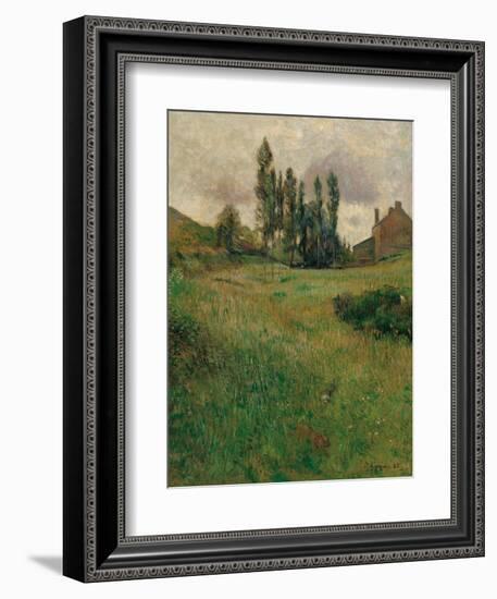 Dogs Running in a Meadow, 1888-Paul Gauguin-Framed Premium Giclee Print