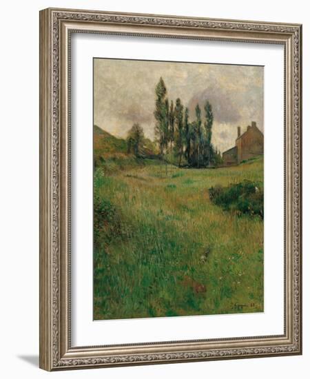 Dogs Running in a Meadow, 1888-Paul Gauguin-Framed Giclee Print