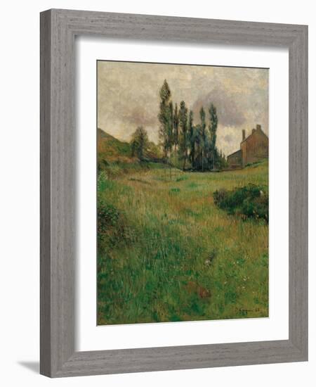 Dogs Running in a Meadow, 1888-Paul Gauguin-Framed Giclee Print