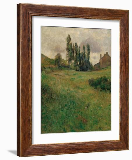 Dogs Running in a Meadow, 1888-Paul Gauguin-Framed Giclee Print