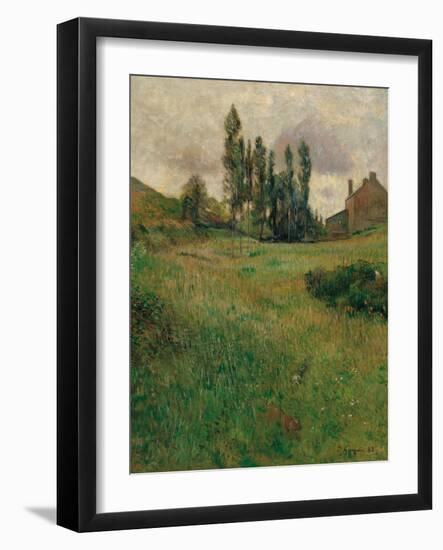 Dogs Running in a Meadow, 1888-Paul Gauguin-Framed Giclee Print