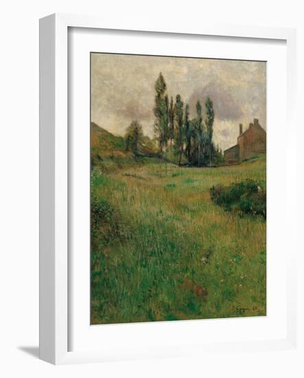 Dogs Running in a Meadow, 1888-Paul Gauguin-Framed Giclee Print
