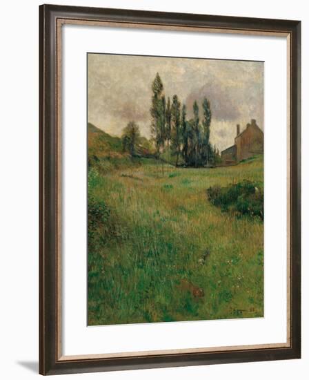 Dogs Running in a Meadow, 1888-Paul Gauguin-Framed Giclee Print