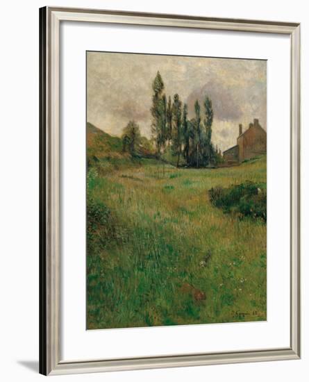 Dogs Running in a Meadow, 1888-Paul Gauguin-Framed Giclee Print